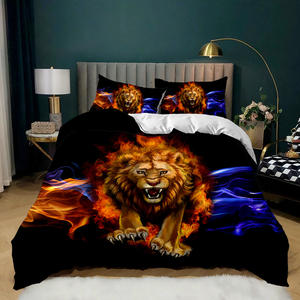 Ensemble <span class=keywords><strong>de</strong></span> <span class=keywords><strong>housse</strong></span> <span class=keywords><strong>de</strong></span> <span class=keywords><strong>couette</strong></span> 3 pièces en polyester 100% 500TC <span class=keywords><strong>de</strong></span> style américain avec motif animal imprimé pour une utilisation toute saison - Product Image 4