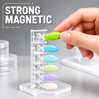 1 pièce Présentoir magnétique en acrylique pour nuancier de vernis à ongles, pour salons de manucure, sélection d'échantillons d'art ongulaire et usage domestique