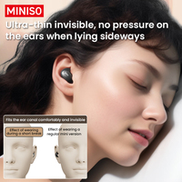 MINISO MS153 Écouteurs sans fil à double microphone ENC Annulation du bruit Dolby Effet sonore Sommeil Écouteurs Invisibles TWS