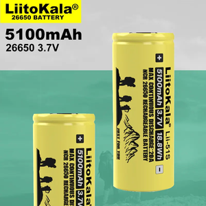 <span class=keywords><strong>Lii</strong></span>-51S <span class=keywords><strong>liitokala</strong></span> ของแท้20A 5100mA 3.7V 26650แบตเตอรี่แบบชาร์จไฟได้แบตเตอรี่พลังงานสูงสำหรับก้อนแบตเตอรี่ - Product Image 1