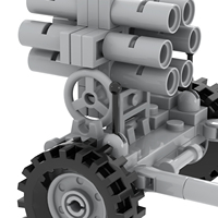 MOC5025 Serie Militar Segunda Guerra Mundial Modelo de Obús Múltiple Arma Bloques de Construcción Educativos Regalos Creativos Juguetes para Niños 81 Piezas