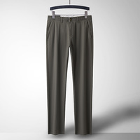 Pantalon décontracté pour homme, coupe droite ample, design minimaliste, mode estivale, coton haut de gamme, taille mi-haute, braguette zippée