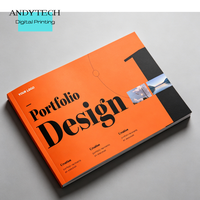 Brochure de Portefeuille Personnalisée Imprimée Numériquement avec Papier Fantaisie, Papier Couché, Gaufrage et Marquage à Chaud sur Carton