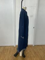 Robe longue en jean grande taille de qualité supérieure pour femme, style vintage décontracté, col rabattu, manches bouffantes, écologique, collection automne