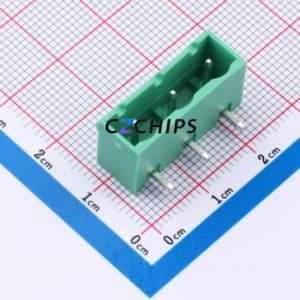 MX2EDGRC-7.62-03P-GN01-Cu-A Plug-in Terminal Block Through hole,P=7.62mm Board-to-Board / Socket - Closed 1x3P 7.62mm Green - Product Image 1