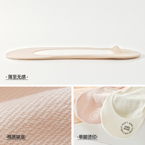 2026 Spring/Summer New Arrival: Heat-Printed Ice <b>Silk</b> Invisible <b>Socks</b> with Cotton Sole, Sweat-Absorbent and Cooling Fit, - Product Image 2
