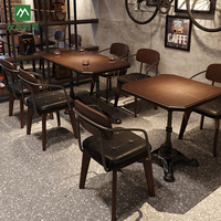 Ensemble table et chaises de style industriel, chaises en métal pour café, chaises de bar, chaises de restaurant, usage commercial