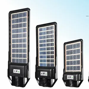Luz de calle LED solar de doble cara Ip69 de 100W 200W 300W 400W con control remoto de aluminio de vidrio templado integrado de buena calidad