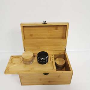 Factory Large Size Bamboo Box Storage Organizer Classic and Neat Design Stash Box for Smoking Accessories