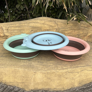 Angel Pig – lavabo pliable pour bébé, bassin en plastique portable, multifonction, pour voyage en plein air, de 0 à 12 mois, couleurs mélangées - Product Image 3