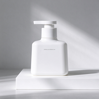 Flacon pompe carré PETG 200ml 300ml pour lotion, shampoing, gel douche, cosmétiques, flacon à pression pour enfants