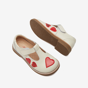 Personalizado antideslizante plano Primer paso niños vestido <span class=keywords><strong>zapatos</strong></span> casuales moda cuero T-Strap Mary Jane estilo corazón diseño suave Goma - Product Image 3