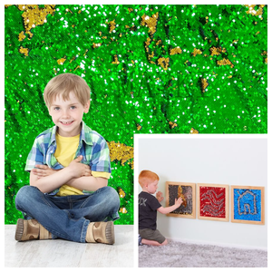 Actividad sensorial Reversible Flip Lentejuelas Tela Tableros Cambio de color Calmante Sensorial Táctil <span class=keywords><strong>Graffiti</strong></span> Tela para niños pequeños - Product Image 2