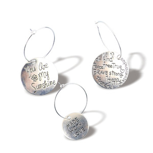 Chen Xusheng Iron Coin Wine Glass Rings Round Valentine'S Day Party Distinguishers Hanging Buckles Bottle Stopper - Product Image 4