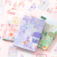 Simno 149 pièces Série Contes de Fées Esthétique Kit de Journalisation DIY Anime Cahier Étudiant Papeterie Coffret Cadeau