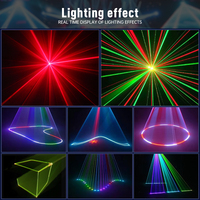 Projecteur Laser RGB 5W Professionnel avec 200 Motifs Intégrés et Contrôle DMX pour Boîte de Nuit, Bar, Disco et Effets d'Animation