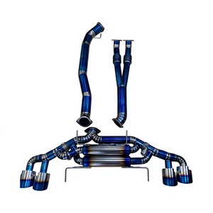 ท่อไอเสีย Vortex 102 มม. ไทเทเนียม Valvetronic สำหรับ Nissan GTR R35 สีน้ำเงิน แบบ Catback พร้อมชุดท่อ Y - Product Image 1