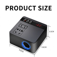 Chargeur rapide universel pour véhicule 12V/24V vers 110V/220V, transformateur de tension multifonction, écran LCD, basse tension