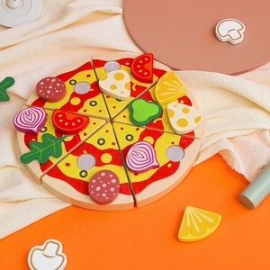 Jeu d'imitation alimentaire pour enfants, fête à la <span class=keywords><strong>pizza</strong></span>, ensemble de 6 tranches de <span class=keywords><strong>pizza</strong></span> réaliste avec différents garnitures - Product Image 3