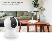 KERUI 5MP Bekerja dengan Kamera IP Nirkabel Tuya, Kamera Jaringan Mini Wifi Dalam Ruangan, Keamanan Rumah, Monitor Bayi, Pelacak Gerakan Hewan Peliharaan, CCTV