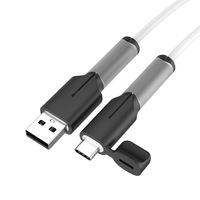 Protector de Cable de Cargador YDS de Silicona Antideslizante, Protector de Cable Compatible con Android a Prueba de Polvo