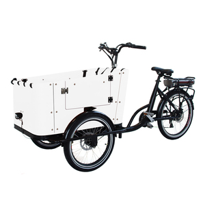 Nouveau vélo cargo électrique à trois <span class=keywords><strong>roues</strong></span> Bakfiets, modèle classique personnalisé, le plus vendu, pour la ville, type hollandais, avec remorque familiale - Product Image 2