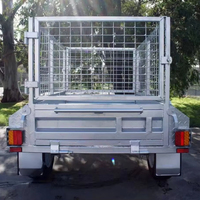 Remorque utilitaire à essieu simple certifiée NHTSA DOT CE, galvanisée à chaud, avec cage en treillis amovible
