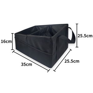 Car Trunk Organizer Foldable Nylon Storage Basket With Multiple Compartments For Vehicle Use - Product Image 2