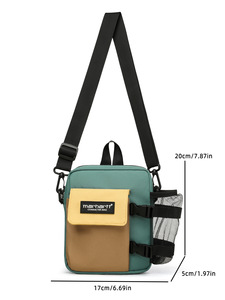 Color blocking Nylon Waterproof Gym Travel Luggage Duffel <b>Bag</b> Mens Casual Sports Travel <b>Bag</b> Overnight Weekend Shoulder - Product Image 3
