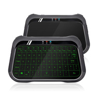 Keyboard nirkabel T18 bluetooth 2.4GHz, keyboard nirkabel Mini layar sentuh penuh plug and play portabel
