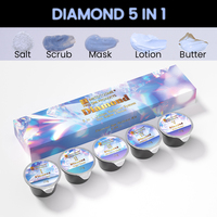 Système de soin des pieds aromathérapeutique en 5 étapes Deluxe Detox Sapphire Spa, kit de pédicure professionnel OEM ODM pour salons de manucure