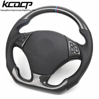 Volant sport en cuir et fibre de carbone personnalisé pour BMW E87 E82 E84 E90 E92 E93 M3 E70 E71