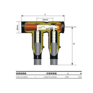 ขั้วต่อสายเคเบิลแบบแยกส่วนพร้อมฉนวนป้องกัน A B B รุ่น Premolded 36-42kV 630A  <span class=keywords><strong>CSE</strong></span>-A/CSEP-A - Product Image 5