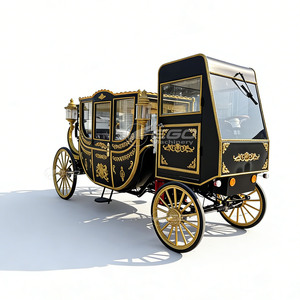 Carroza Real Eléctrica con Caballos, con 4-6 Asientos, Transporte Especial para Turismo, para Uso como Autobús Turístico - Product Image 4