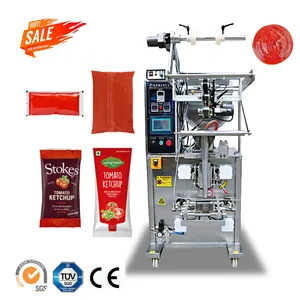 small high speed Automatic liquid pouch mayonnaise jam ketchup tomato paste chilli sauce sachet packaging packing machine