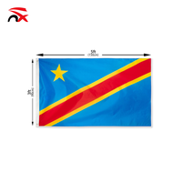 Banderoles de supporters personnalisées pour événements sportifs, en polyester imprimé, décoratives, drapeau du Congo