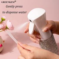 Botella de Spray de uñas de plástico de diamante de 200ml, botella de Spray continuo fino, líquido de limpieza de uñas, botella vacía líquida