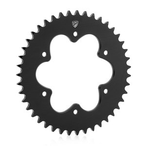 Piñón Trasero Modular Ergal Negro para Motocicleta de Carreras, Precio de Fábrica, Tamaño Z38 525, 6 Orificios, para Panigale V4 2018-2024 - Product Image 1