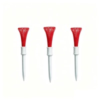 Vente en gros de tees de golf transparents de 8 cm en plastique, logo personnalisé, tees de golf en plastique
