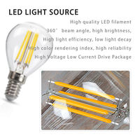 Filament de bougie Led ampoule en verre haute transparence 2w 4w 6w 8w 2200k 2700k 6500k Ac 220v E27 E14 Base C35 C35t G45 A60 St64