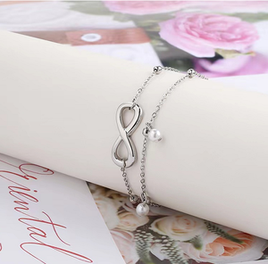 Cavigliera a cuore in argento Vintage bracciale alla caviglia con lettera bohémien per <span class=keywords><strong>donna</strong></span> sandali a <span class=keywords><strong>piedi</strong></span> <span class=keywords><strong>nudi</strong></span> infinito multistrato catena per gambe con gioielli per <span class=keywords><strong>piedi</strong></span> - Product Image 3