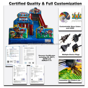 Scivolo Gonfiabile Commerciale per Bambini con Castello Rimbalzante, Combo Scivolo e Ostacoli per Esterni con Soffiatore - Product Image 4