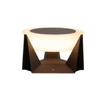 Lampadaire solaire LED de jardin avec capteur de mouvement IP65, lampes de poteau étanches, éclairage mural extérieur pour pelouse, décoration de pilier LED