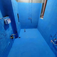 JS Acrylique Polymère Flexible Ciment Bi-composant Revêtement Imperméabilisant pour Toitures, Sous-sols et Murs Extérieurs - Revêtement Liquide à Base d'Eau
