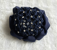 Filet à chignon en strass de qualité supérieure avec petites pinces à griffes, couvre-chignon en crochet fait main, support décoratif avec boucles, chouchous