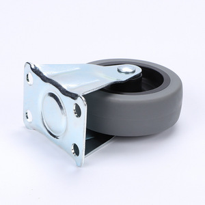 Tpr Light Duty Directional Caster 3 Inch With Brake Silent Operation Bolt Hole Type Fixed Wheel - Product Image 3