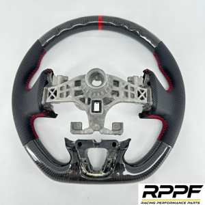 Volant sport en fibre de carbone brillant à fond plat, design populaire Rppf pour Renault Megane 3 3RS Clio4 <span class=keywords><strong>Rs</strong></span> - Product Image 5