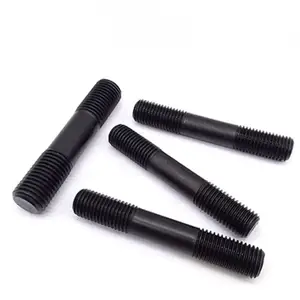 M10 M12 M14 M16 M20 Carbon Steel Gr4.8 Gr6.8 Gr8.8 Gr10.9 Gr12.9 Black Oxide Double End Stud Bolt DIN938 DIN940