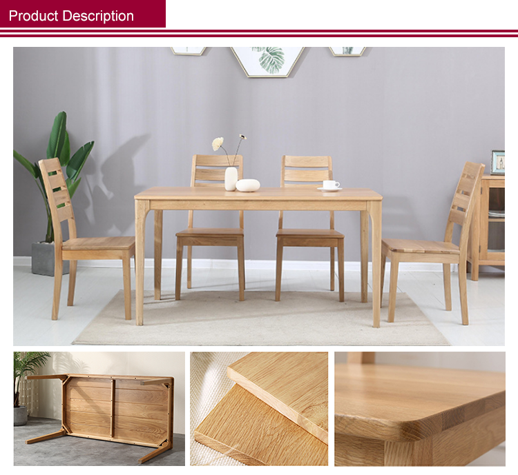 Modern Solid Wood Dining Table and Chair Dining Room Furniture Set