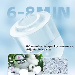 Machine à glaçons pour usage domestique, fonctionnement à une touche, petite machine à glaçons avec réservoir d'eau pour les boissons quotidiennes - Product Image 4